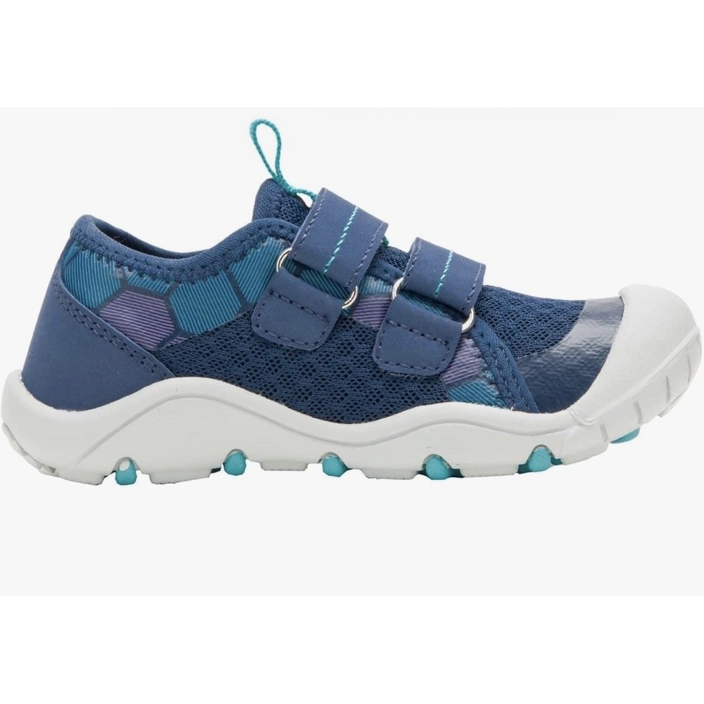 NWT Kamik Overpass CleanSport Shoes EU 39 Youth 7 Navy Teal Hook Loop Sneaker